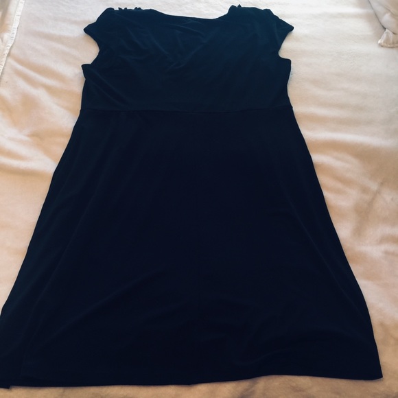 Glamour Black empire dress shift Sz 16 Sleeveless - Picture 2 of 8